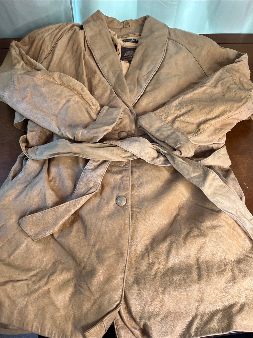 VTG Wilsons adventure bound Leather Coat with Belt Medium